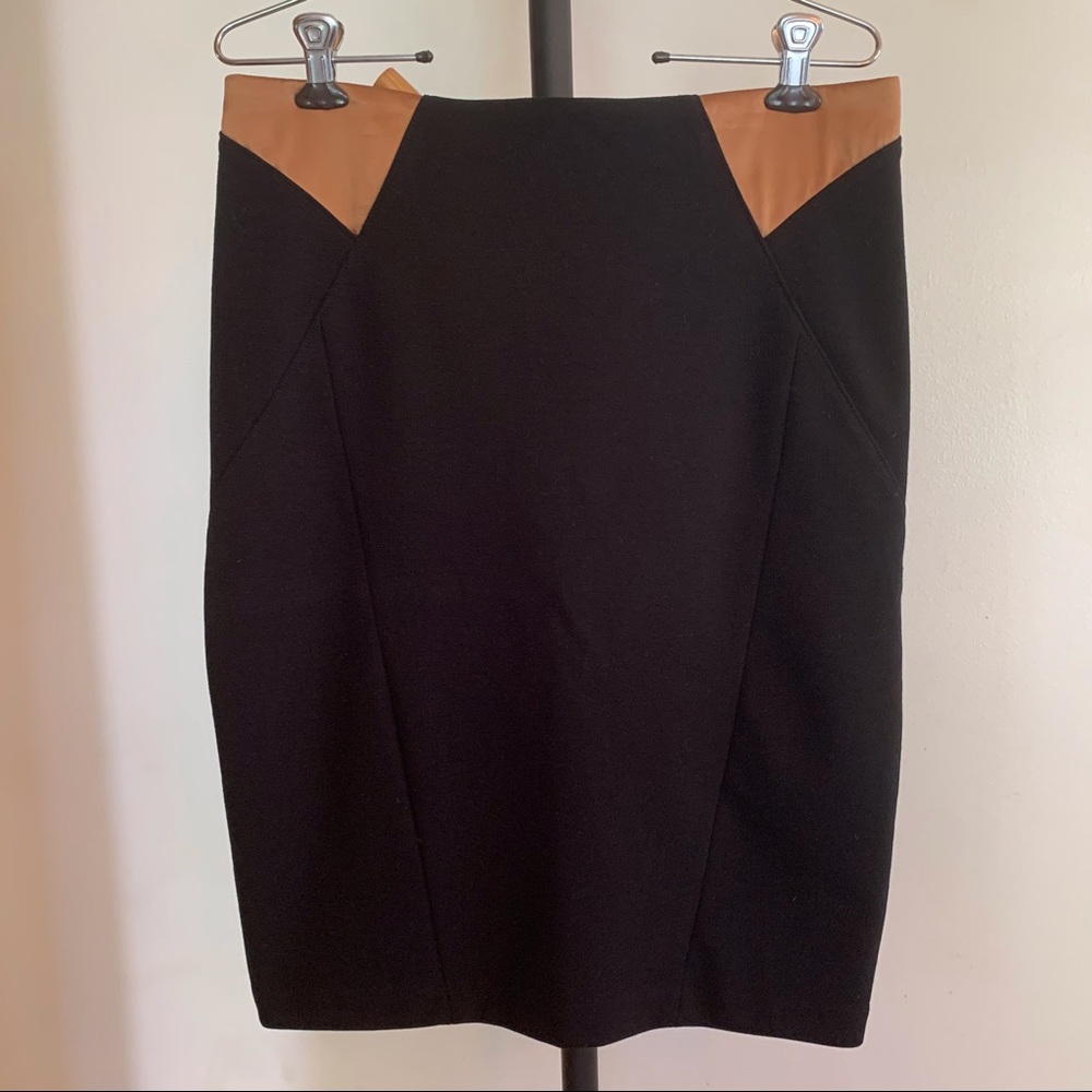 Martin Lim designer black pencil skirt